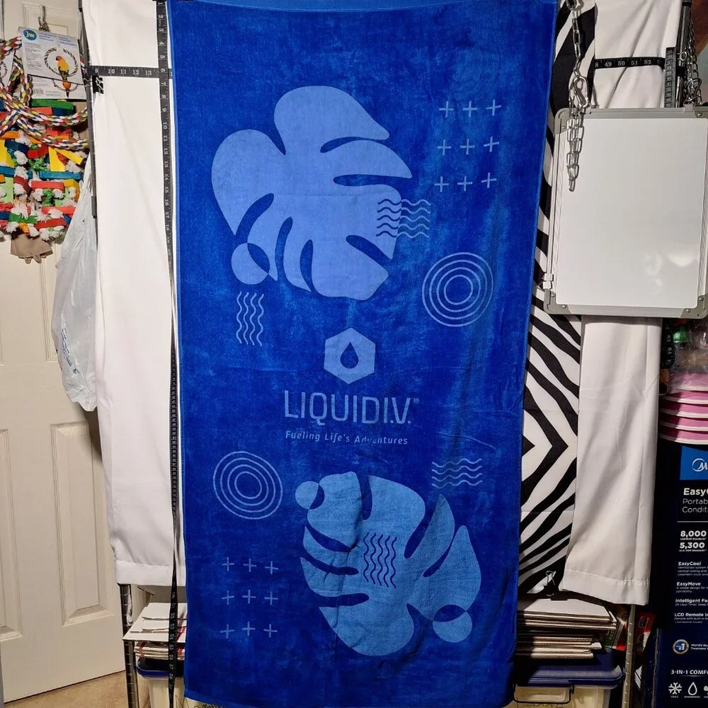 NWOT Liquid IV Beach Towel Royal Blue